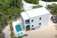 Gracehaven Villa from above showing ample space for parking and the pool deck
