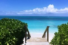 The steps to the beach near the Windsong and Gracehaven Villa