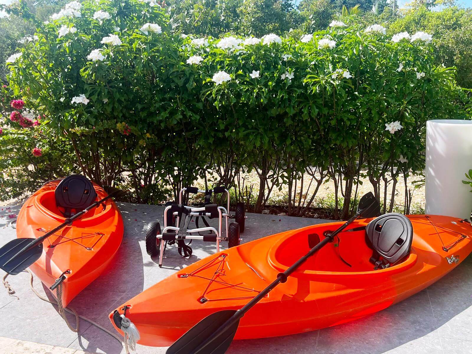 Kayaks available at Gracehaven Villas